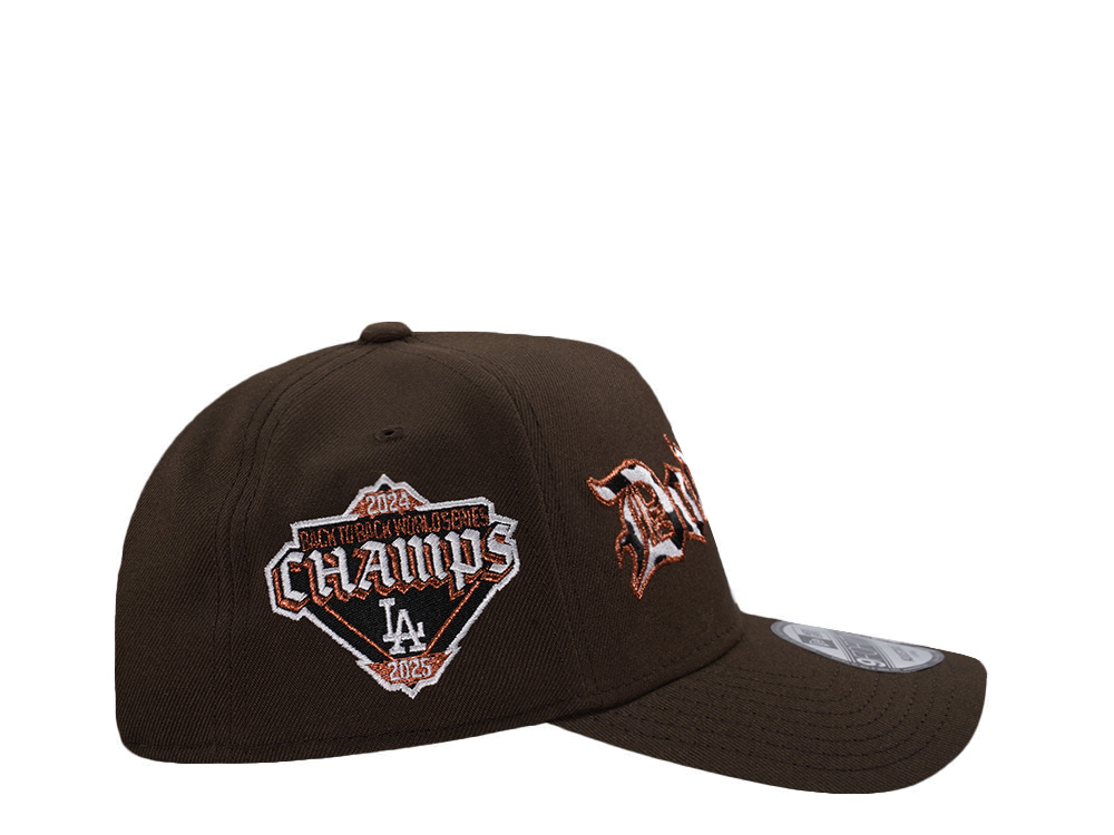 New Era Los Angeles Dodgers World Series 2025 Walnut Prime Edition 9Forty A Frame Snapback Gorra