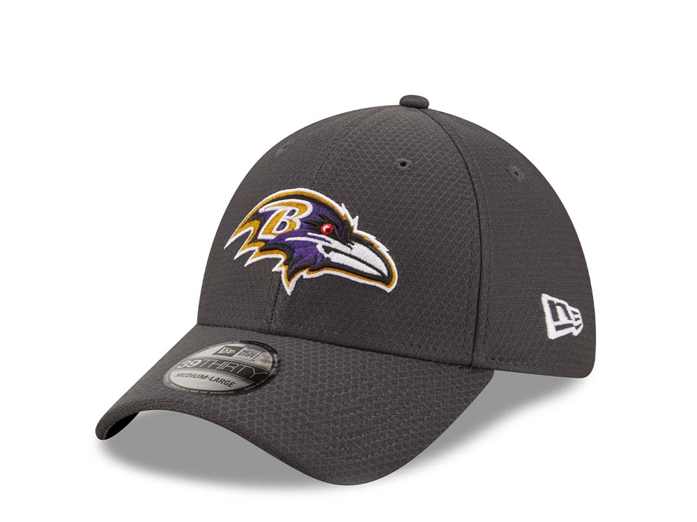 New Era Baltimore Ravens Gray Tech 39Thirty Stretch Gorra