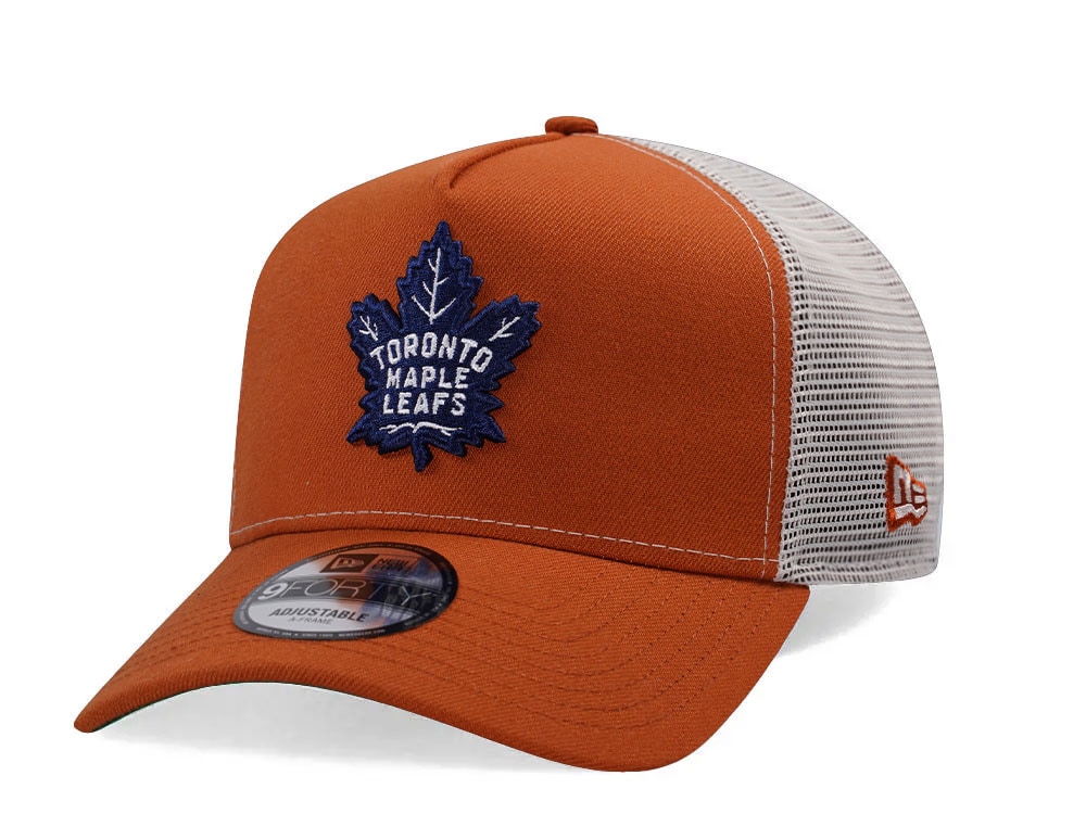 New Era Toronto Maple Leafs Classic Rust Trucker Edition 9Forty A Frame Snapback Gorra