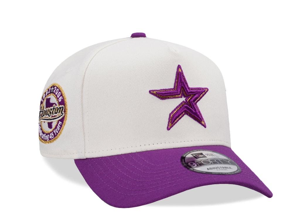New Era Houston Astros 45 Years Chrome Two Tone Edition 9Forty A Frame Snapback Gorra