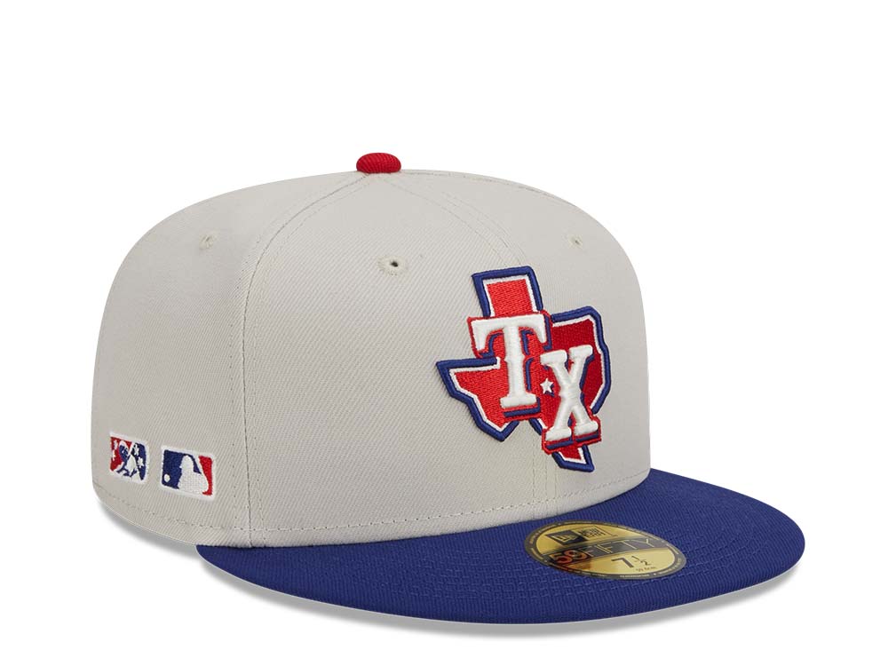 New Era Texas Rangers Farm Team Stone Throwback Two Tone Edition 59Fifty Fitted Gorra