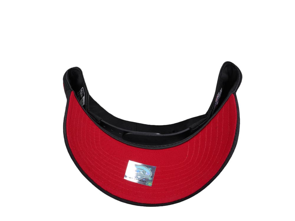 New Era Buffalo Bisons Black and Red 9Forty A Frame Snapback Gorra