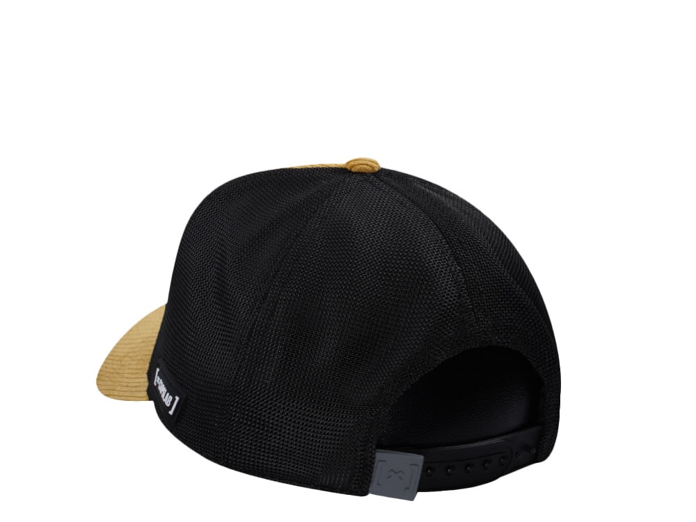 Capslab Square Patch Handy Smurf Brown Cord Trucker Snapback Gorra
