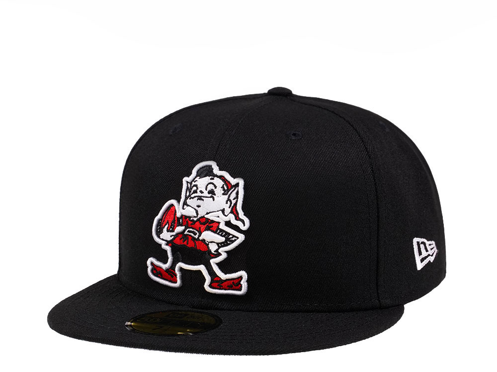 New Era Cleveland Browns Throwback Black Crimson Collection 59Fifty Fitted Gorra