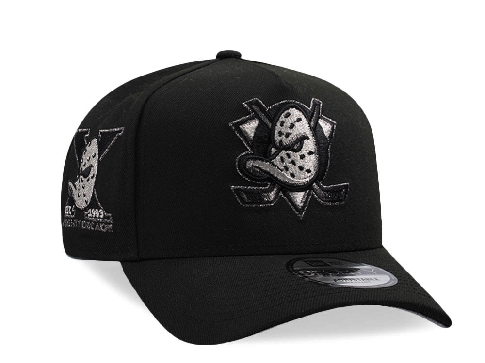 New Era Anaheim Ducks 10th Anniversary Black Prime Edition 9Forty A Frame Snapback Gorra