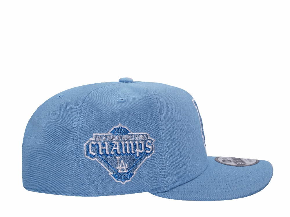 New Era Los Angeles Dodgers World Series 2025 Sky Blue Prime Edition 9Fifty A Frame Snapback Gorra