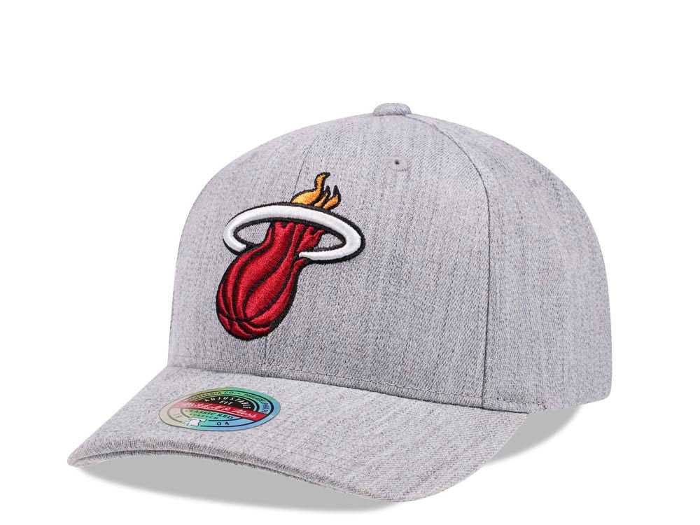 Mitchell & Ness Miami Heat Heather Red Line Flex Snapback Gorra