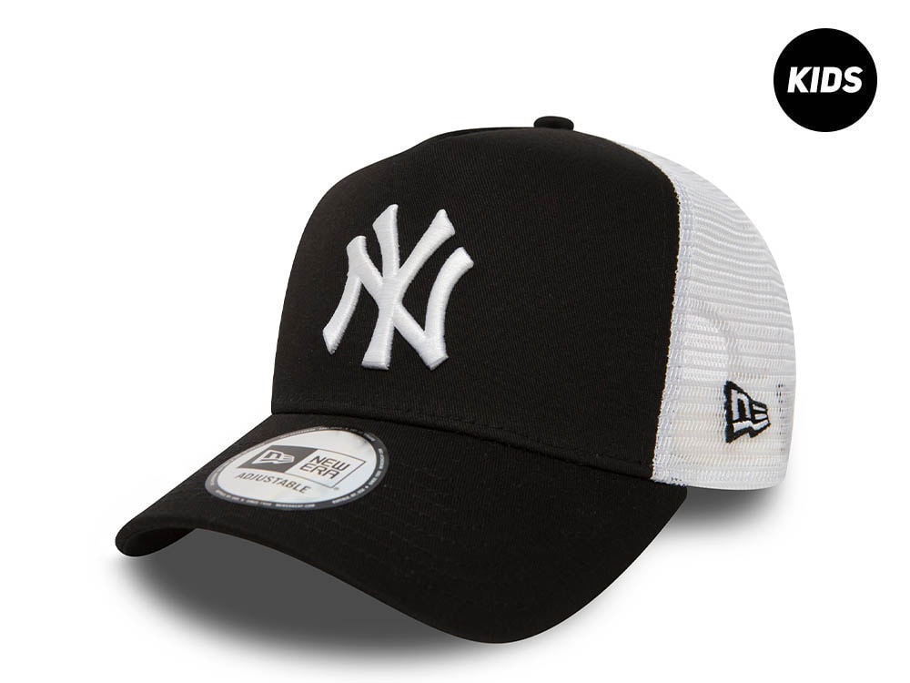 New Era New York Yankees Black A Frame Trucker Kids 9Forty Strapback Gorra