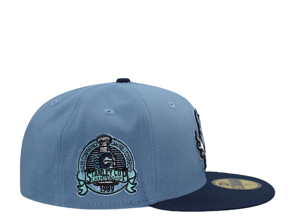 New Era Calgary Flames Stanley Cup Champions 1989 Blue Two Tone Edition 59Fifty Fitted Gorra