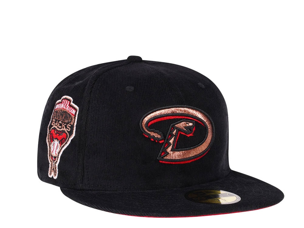 New Era Arizona Diamondbacks Black Inaugural Season 1998 Corduroy Prime Edition 59Fifty Fitted Gorra