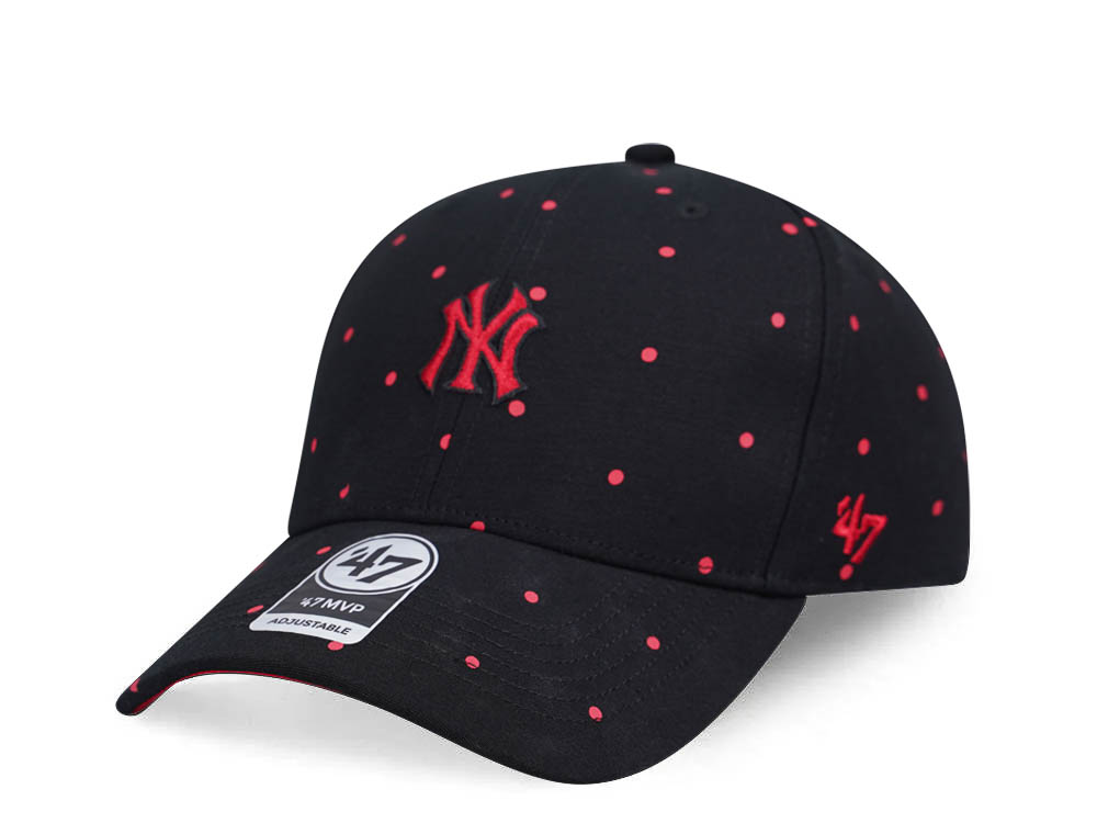 47Brand New York Yankees Black Dotted MVP Strapback Gorra
