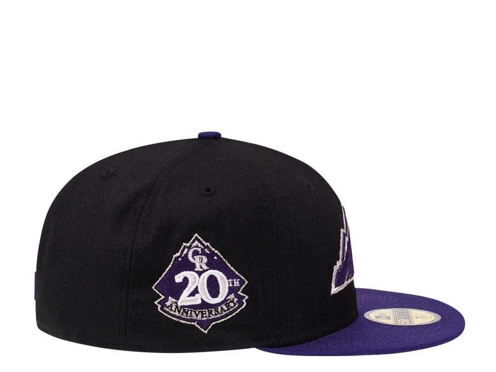 New Era Colorado Rockies 20th Anniversary Two Tone Silver Pop Edition 59Fifty Fitted Gorra
