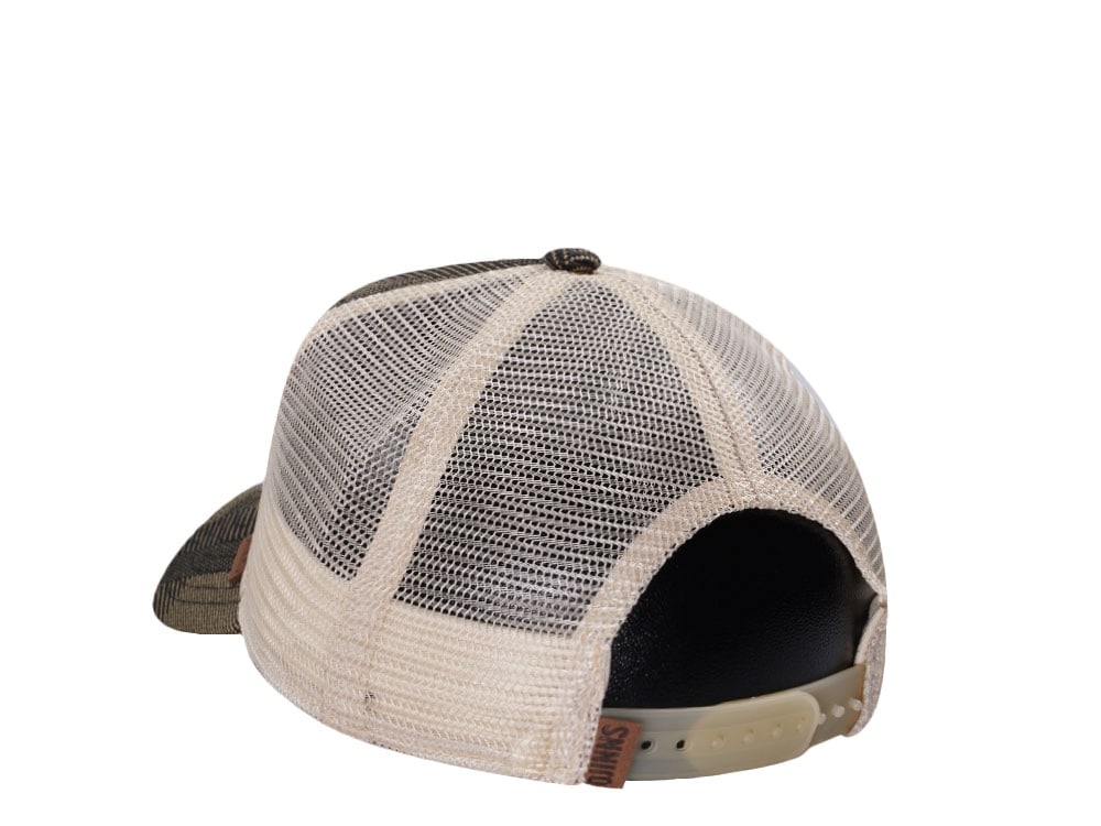 Djinns Hermecheck Olive Beige Trucker Snapback Gorra