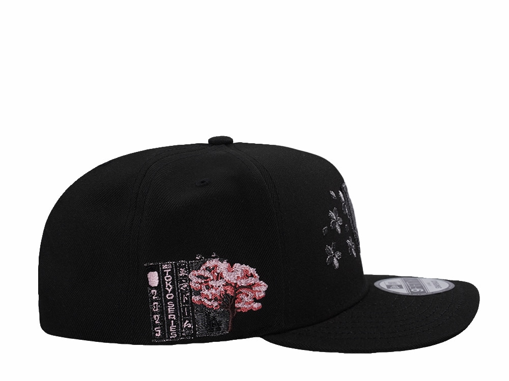 New Era Los Angeles Dodgers Tokyo Series Sakura Black Prime Edition 9Fifty A Frame Snapback Gorra