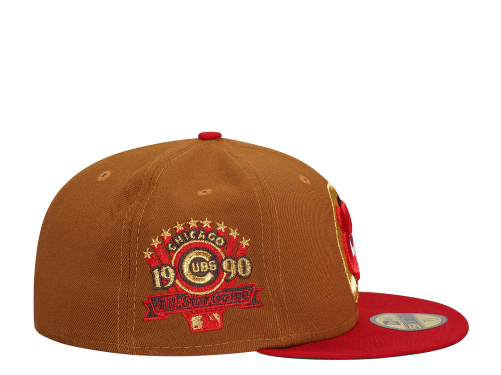 New Era Chicago Cubs All Star Game 1990 Prime Gold Two Tone Throwback Edition 59Fifty Fitted Gorra