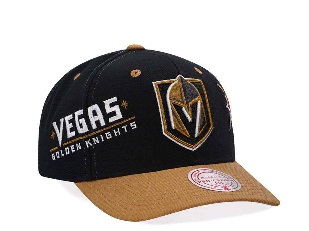 Mitchell & Ness Vegas Golden Knights Pro Crown Fit Snapback Gorra