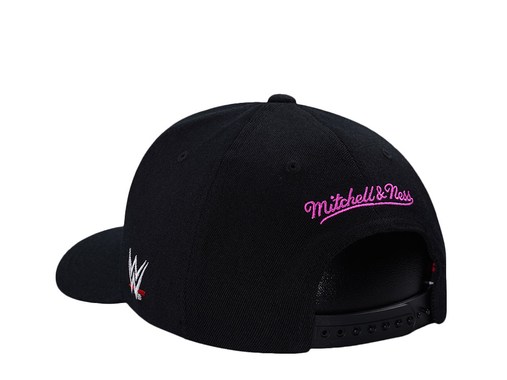 Mitchell & Ness Wrestlemania WWE Bret Hitman Hart Wordmark Classic Red Stretch Snapback Gorra
