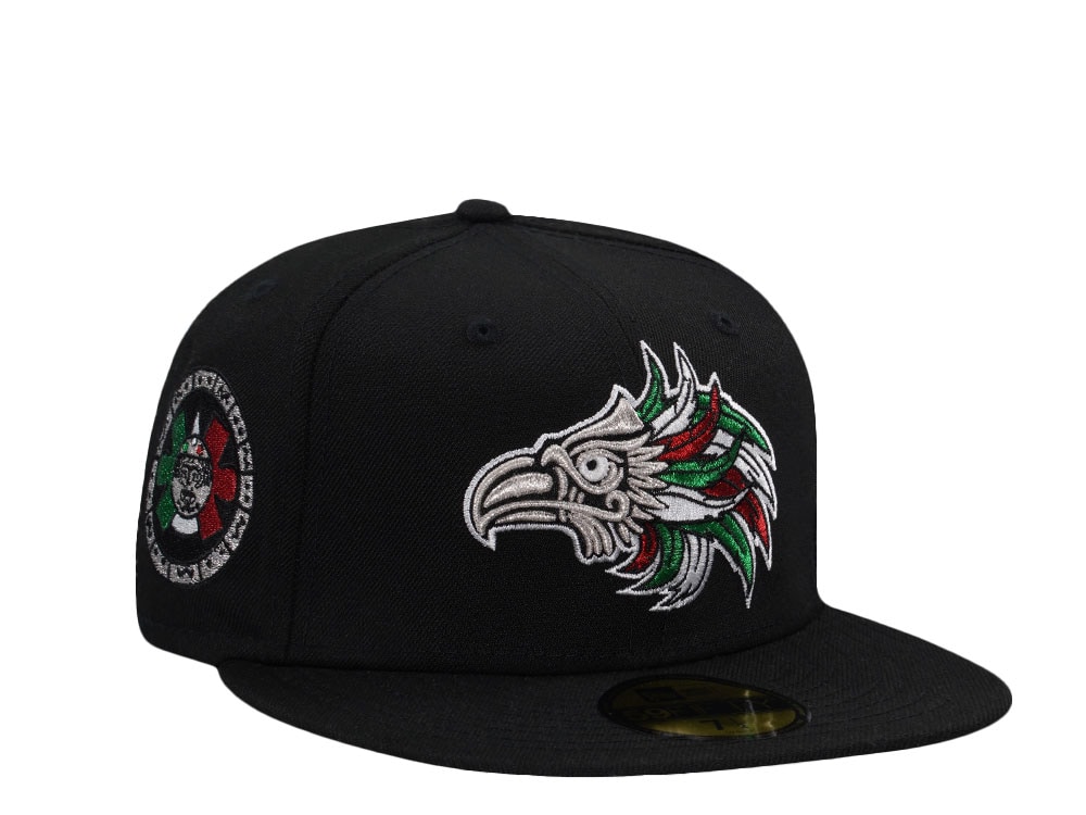 New Era Mexico Aztec Eagle Warrior Black Prime Edition 59Fifty Fitted Gorra