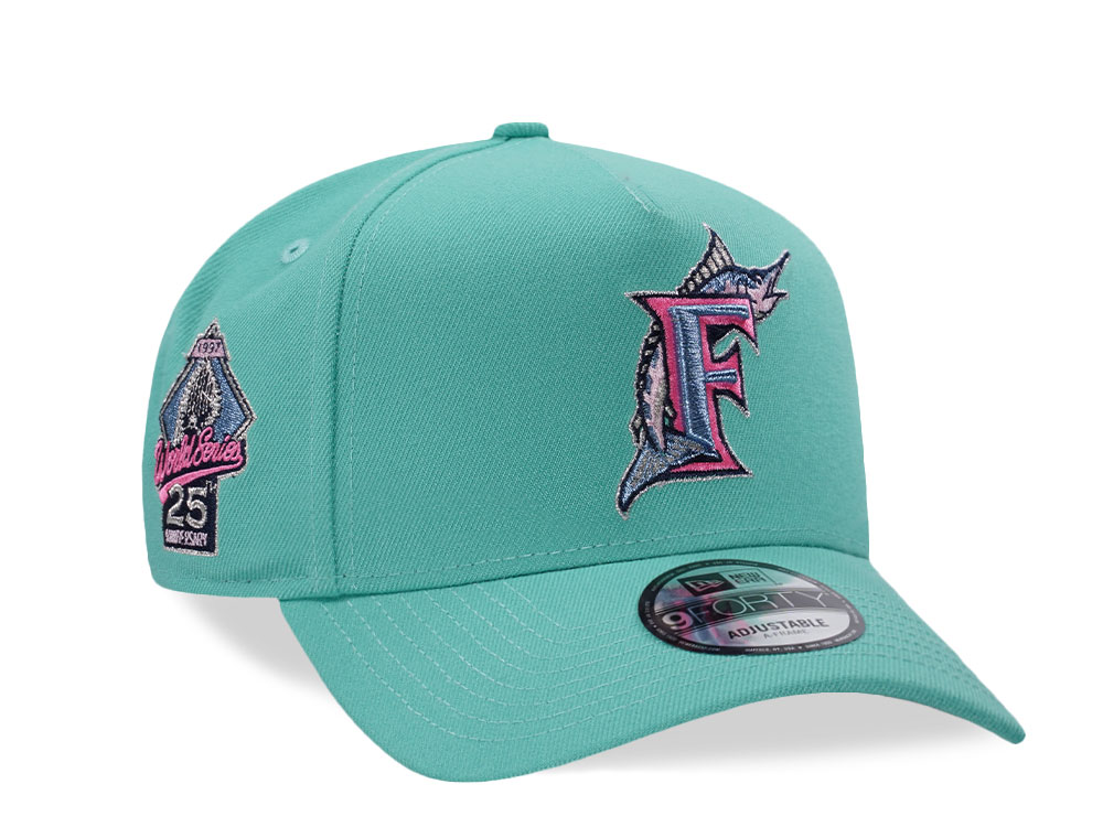 New Era Florida Marlins World Series 1997 Candy Mint Prime Edition 9Forty A Frame Snapback Gorra
