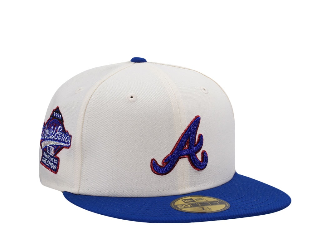 New Era Atlanta Braves 1995 World Series Chainstitch White Two Tone Edition 59Fifty Fitted Gorra