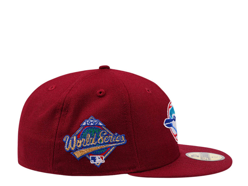 New Era Toronto Blue Jays World Series 1992 Smooth Red Throwback Edition 59Fifty Fitted Gorra