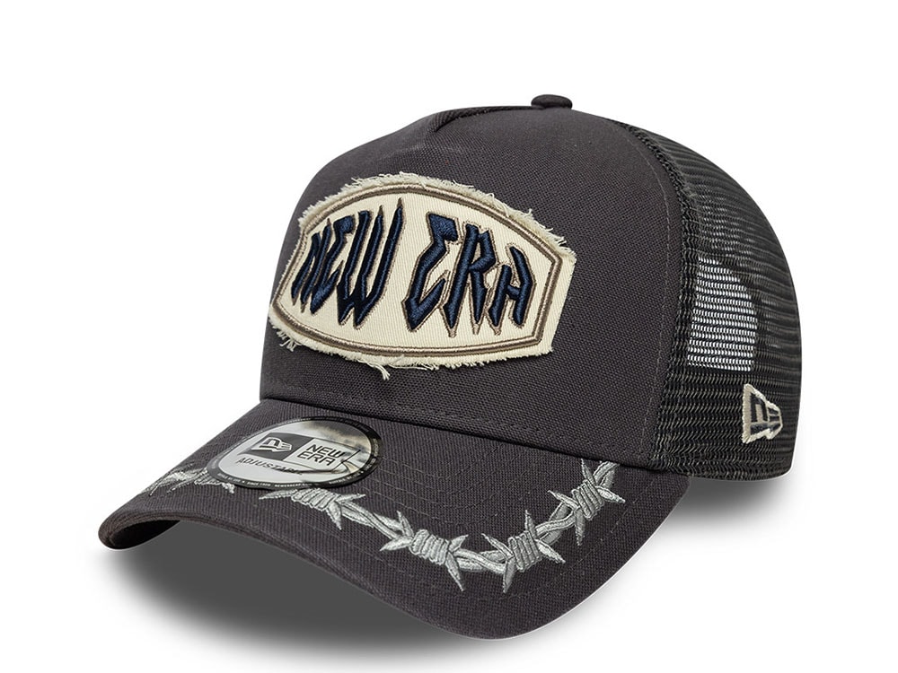 New Era Distressed Charcoal Edition 9Forty A Frame Trucker Snapback Gorra