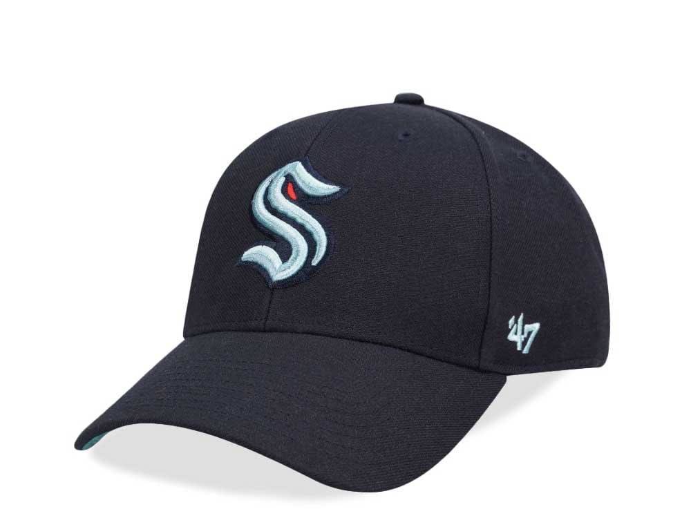 47Brand Seattle Kraken Navy Ballpark MVP Snapback Gorra
