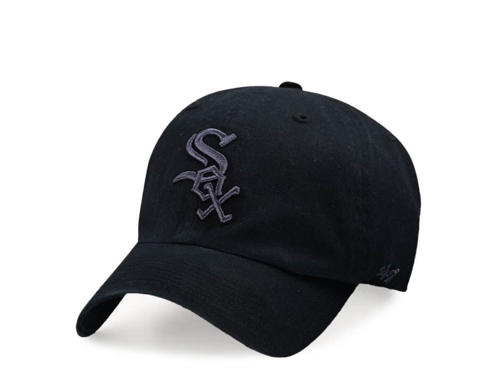 47Brand Chicago White Sox Black Clean up Strapback Gorra