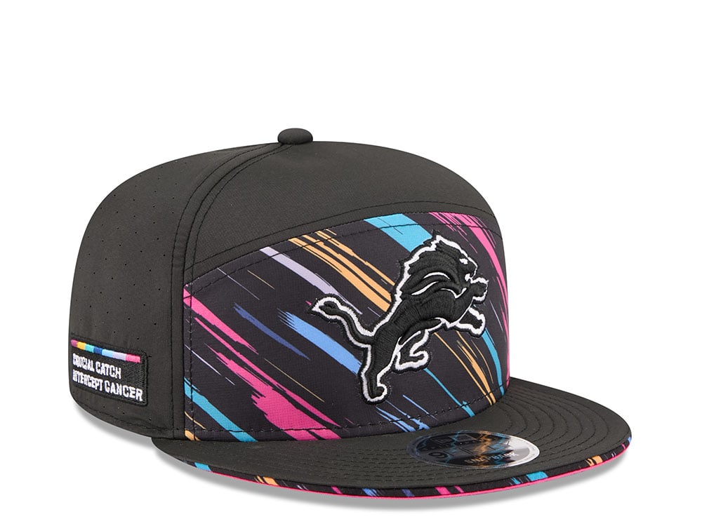 New Era Detroit Lions Crucial Catch 2026 Black Edition 9Fifty Split Panel Snapback Gorra