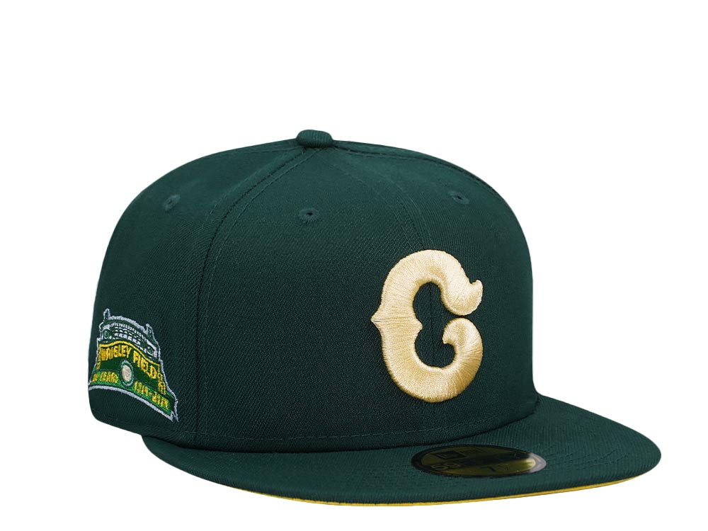 New Era Chicago Cubs 100th Years Wrigley Field Dark Green Citrus Edition 59Fifty Fitted Gorra
