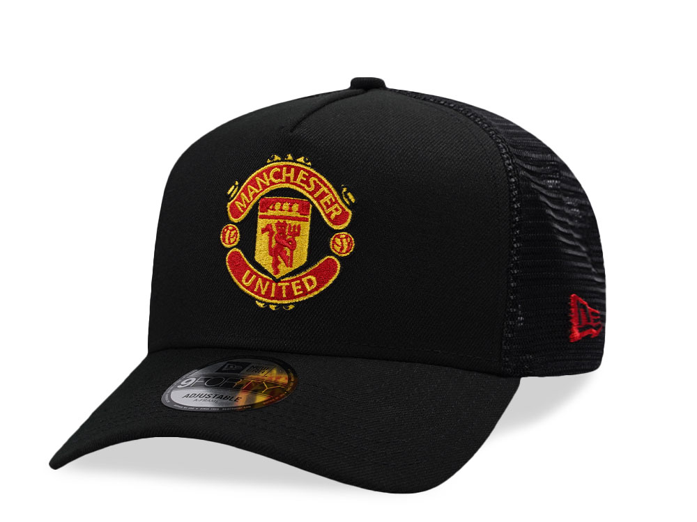 New Era Manchester United Fc Black Classic 9Forty A Frame Trucker Snapback Gorra