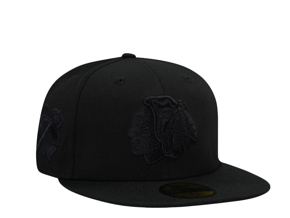 New Era Chicago Blackhaws All Black Edition 59Fifty Fitted Gorra
