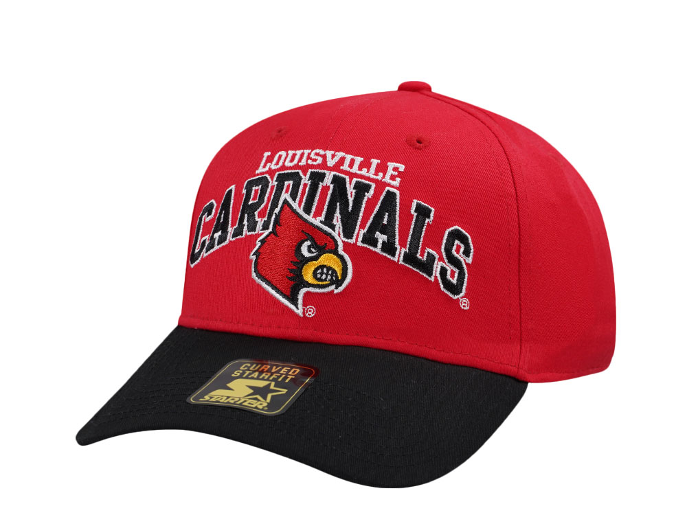 Starter Louisville Cardinals Crowd Pleaser Edition Red Curved Snapback Gorra