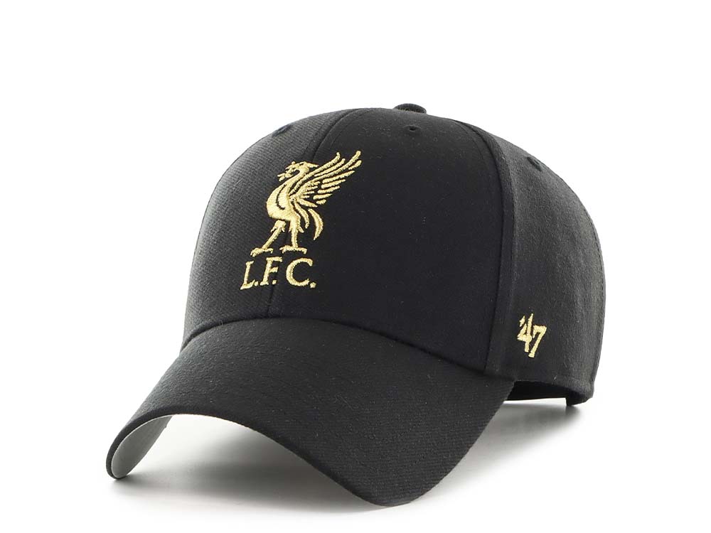 47Brand Liverpool FC Black Metallic MVP Snapback Gorra