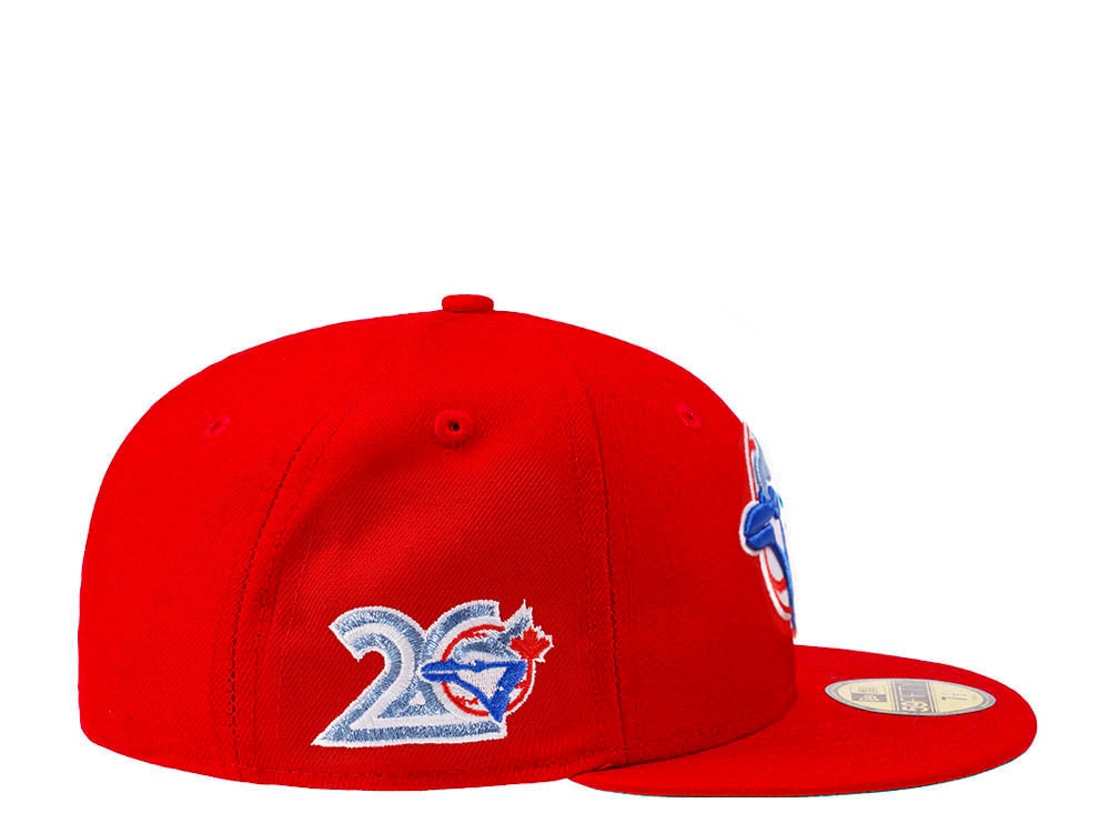 New Era Toronto Blue Jays 20th Anniversary Red Glacier Blue Edition 59Fifty Fitted Gorra