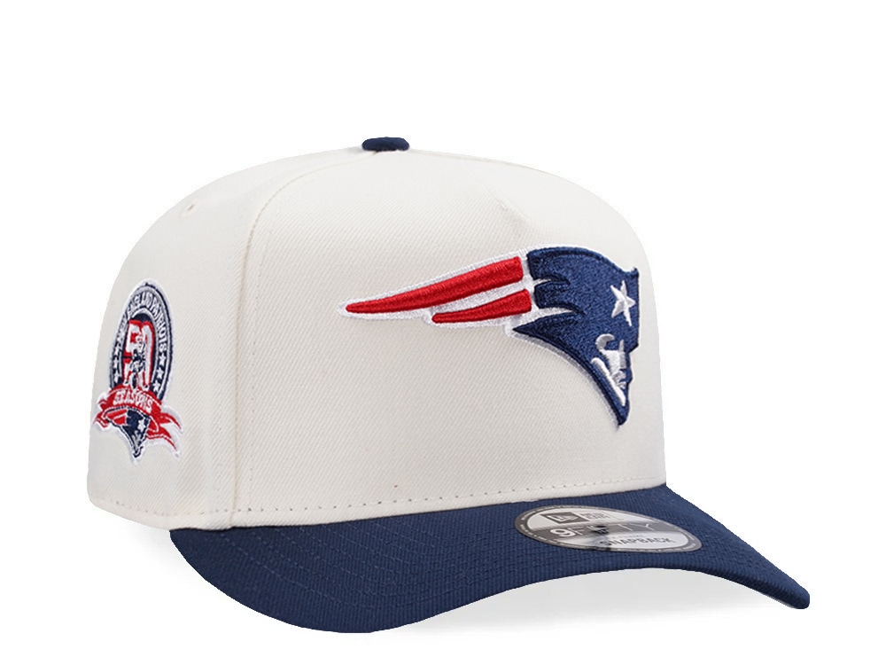 New Era New England Patriots 50th Anniversary Chrome Two Tone Edition 9Fifty A Frame Snapback Gorra