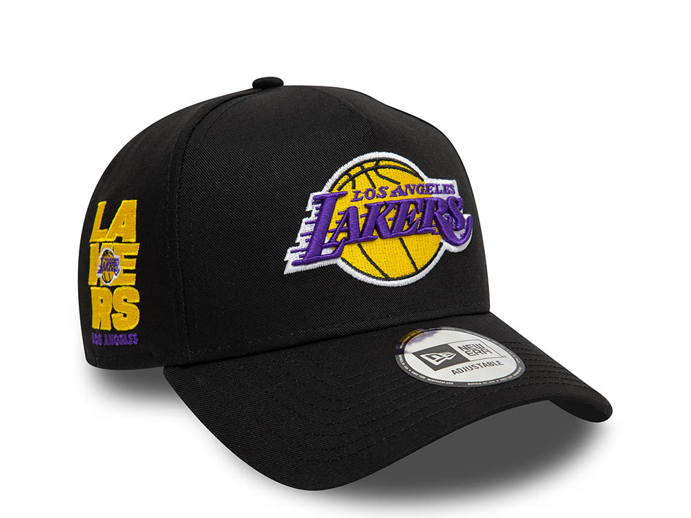 New Era Los Angeles Lakers NBA Patch Black 9Forty A Frame Snapback Gorra