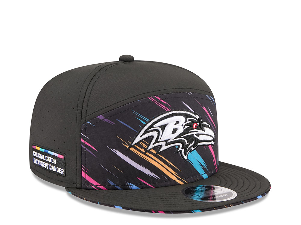 New Era Baltimore Ravens Crucial Catch 2026 Black Edition 9Fifty Split Panel Snapback Gorra