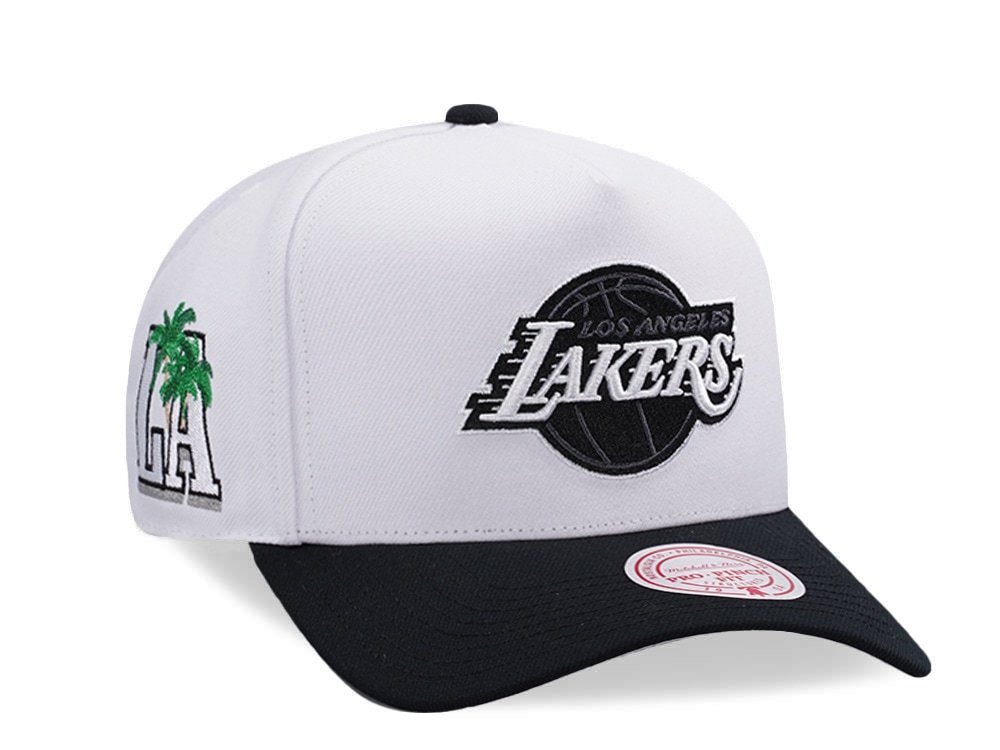 Mitchell & Ness Los Angeles Lakers NBA In The City White Edition Pro Pinch Fit Snapback Gorra