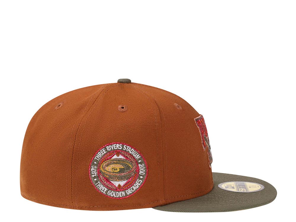 New Era Pittsburgh Pirates Three Rivers Heavy Metallic Bourbon Two Tone Edition 59Fifty Fitted Gorra