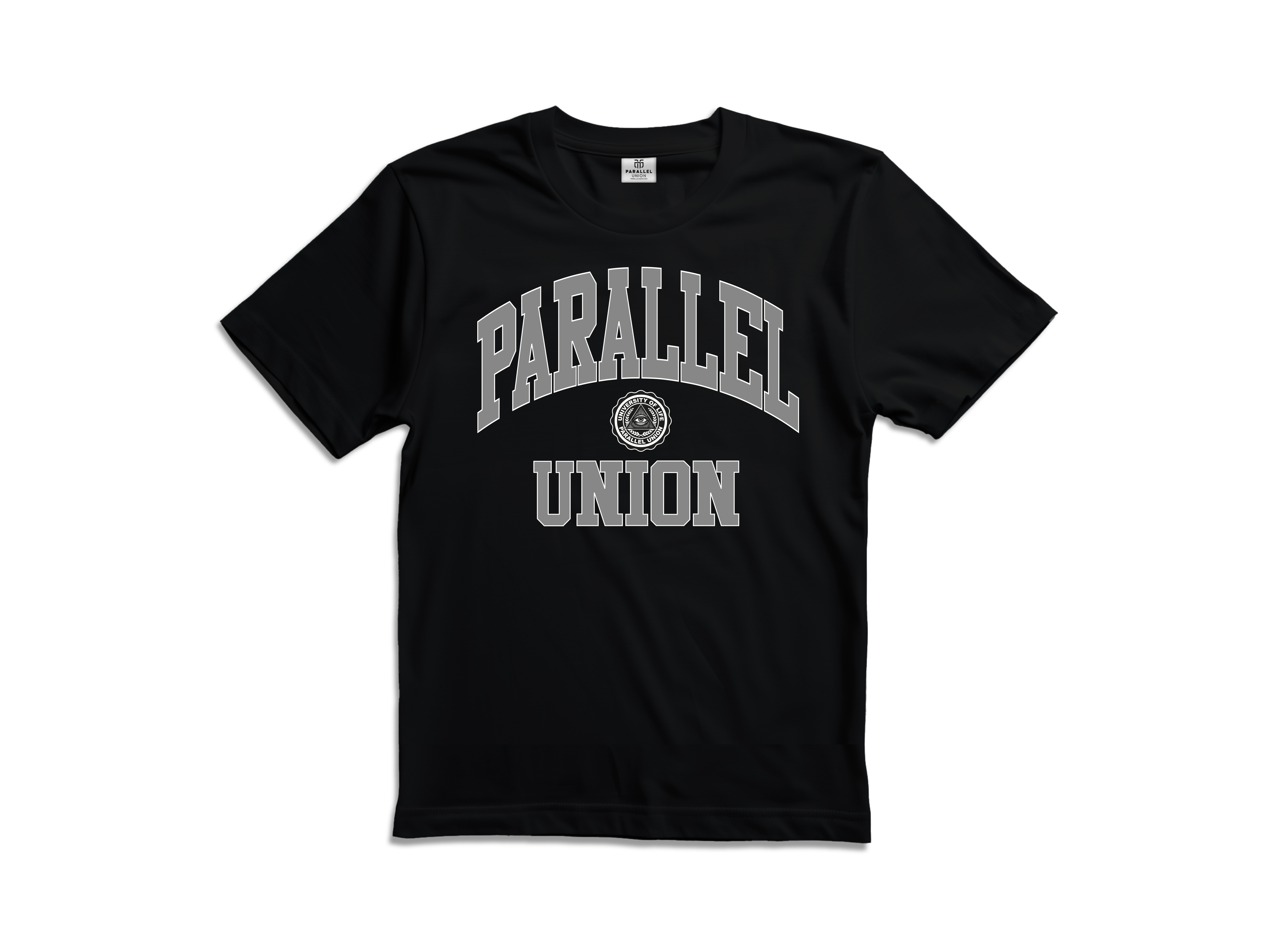 Parallel Union T-Shirt College Life Black Oversize Edition
