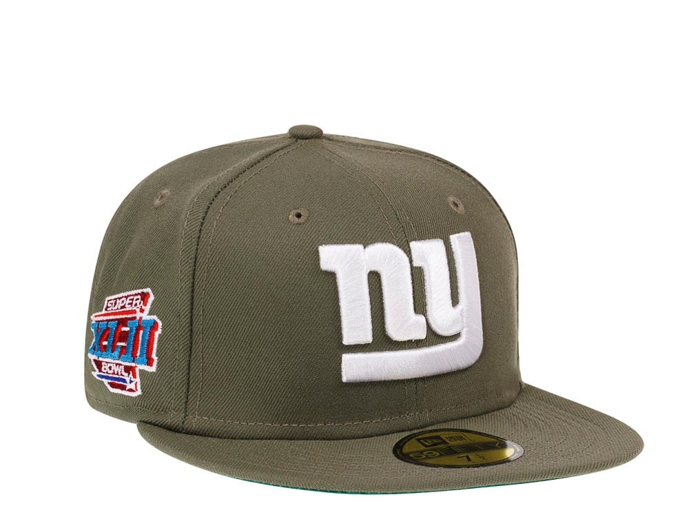 New Era New York Giants Super Bowl XLII Olive Throwback Edition 59Fifty Fitted Gorra