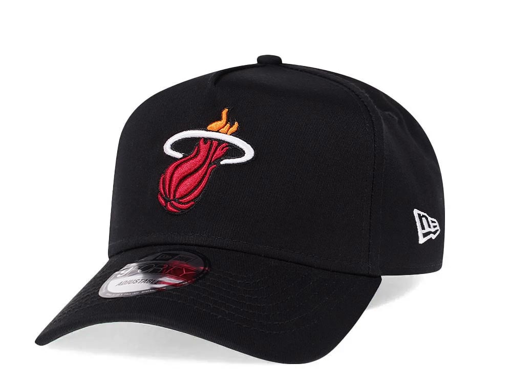 New Era Miami Heat Black 9Forty A Frame Snapback Gorra