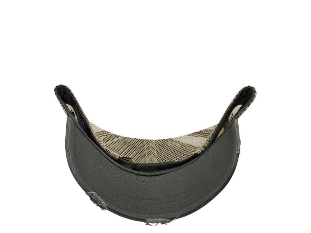Von Dutch Oval Patch Beige Olive Trucker Snapback Gorra