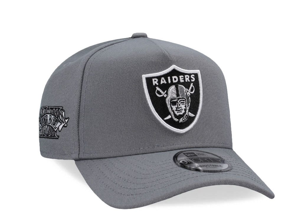 New Era Las Vegas Raiders Super Bowl Champions XVIII Gray Prime Edition 9Forty A Frame Snapback Gorra