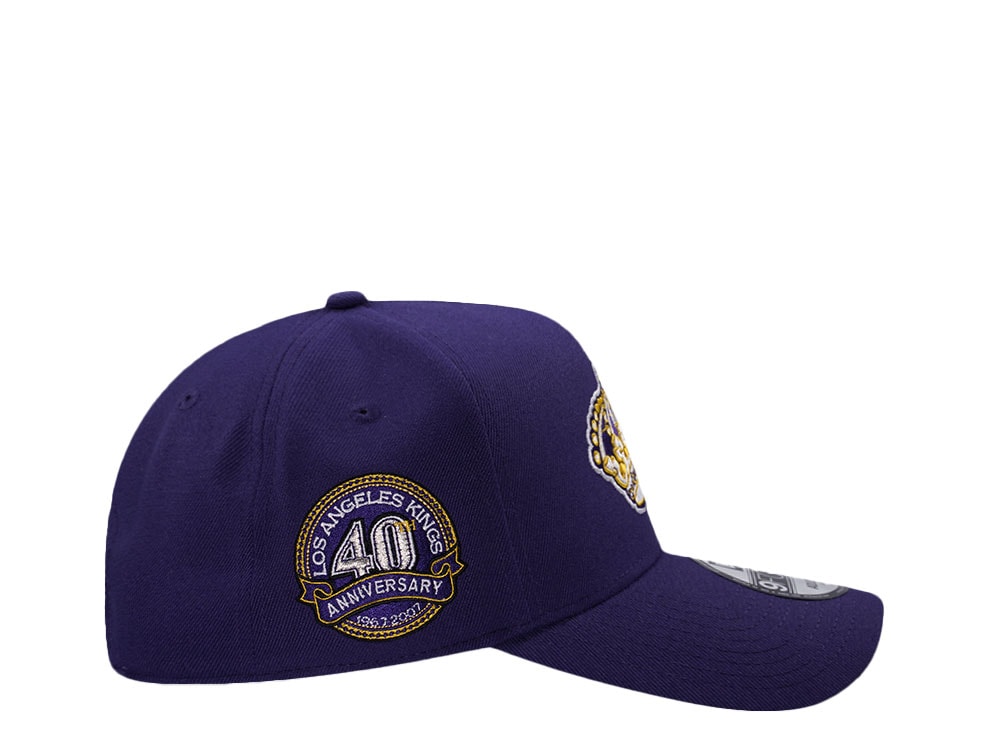 New Era Los Angeles Kings 40th Anniversary Purple Prime Edition 9Forty A Frame Snapback Gorra