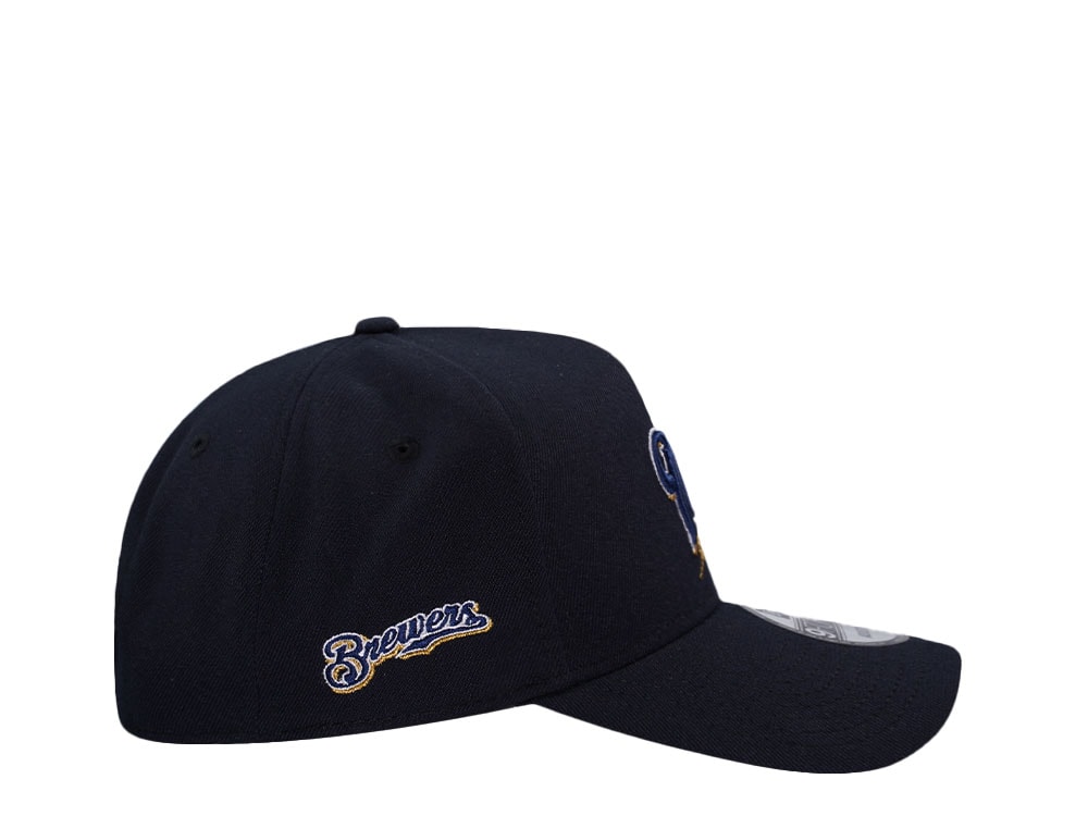 New Era Milwaukee Brewers Navy Classic Edition 9Forty A Frame Snapback Gorra