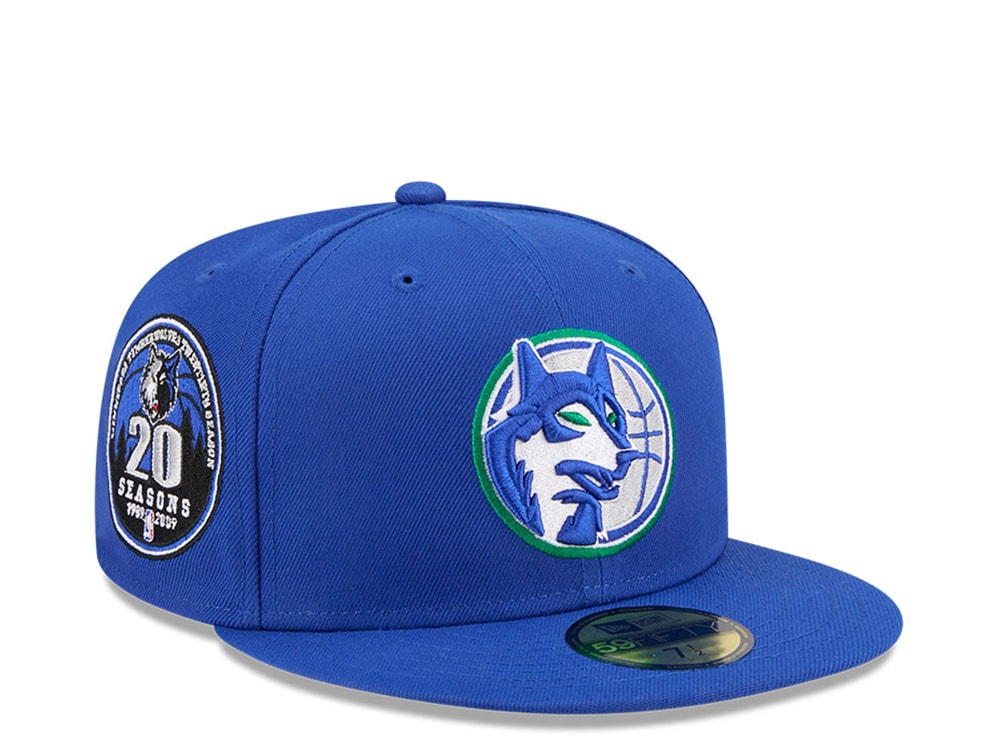 New Era Minnesota Timberwolves HWC 20th Anniversary Blue 59Fifty Fitted Gorra