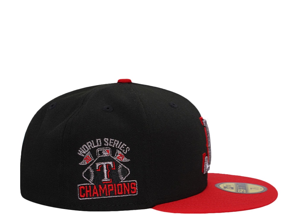 New Era Texas Rangers World Series Champions 2023 Liquid Titanium Two Tone Edition 59Fifty Fitted Gorra