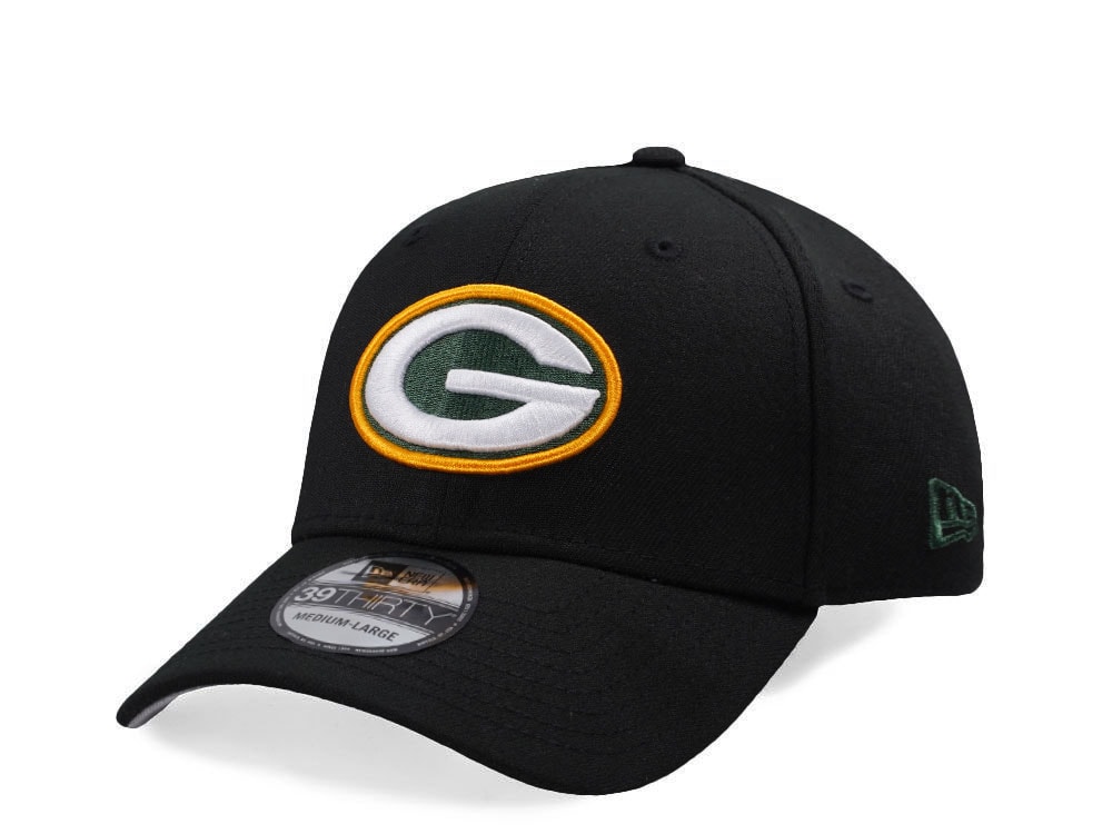 New Era Green Bay Packers Black Classic Edition 39Thirty Stretch Fit Gorra